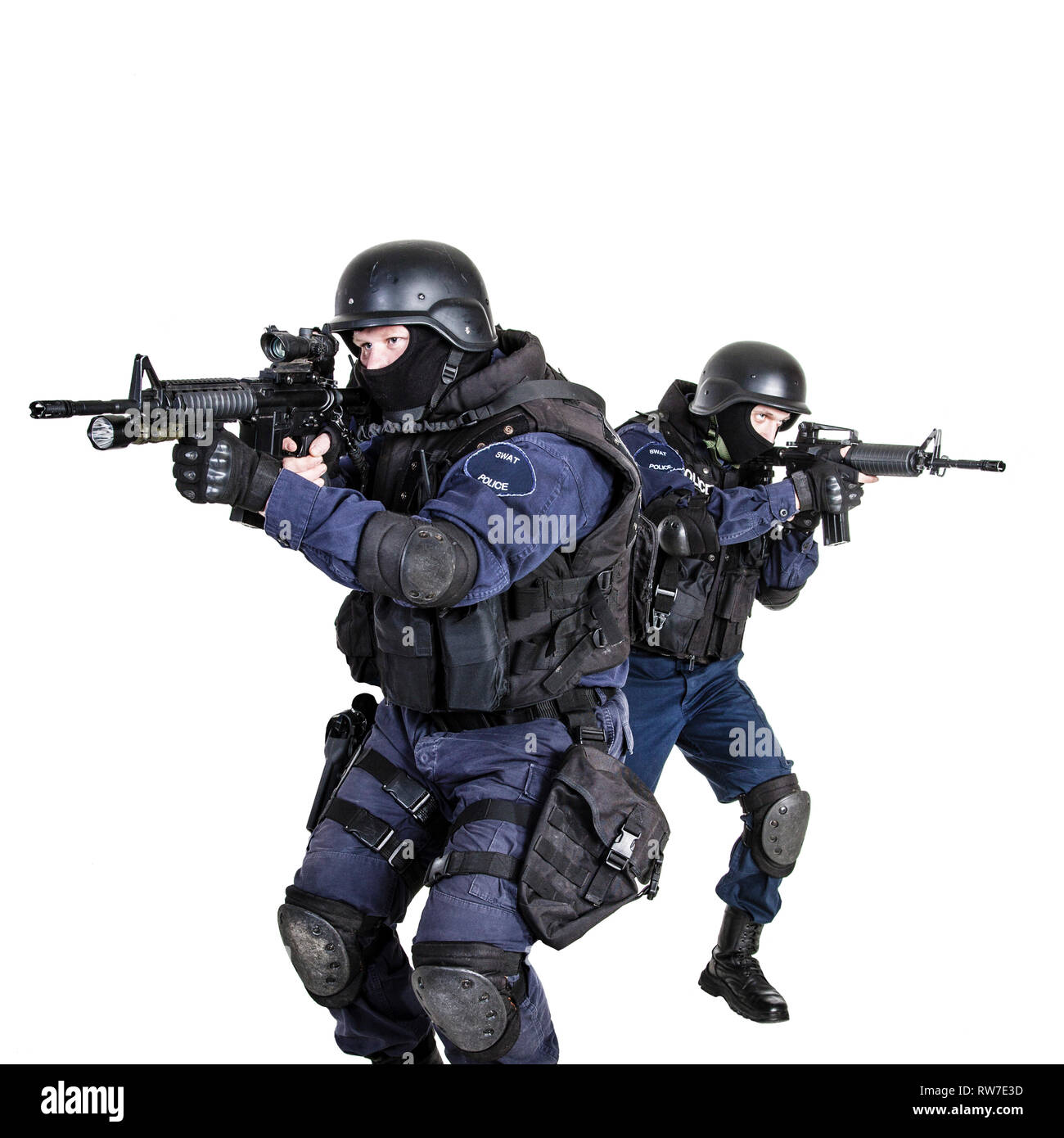 Special Weapons And Tactics SWAT Team In Action Stock Photo Alamy