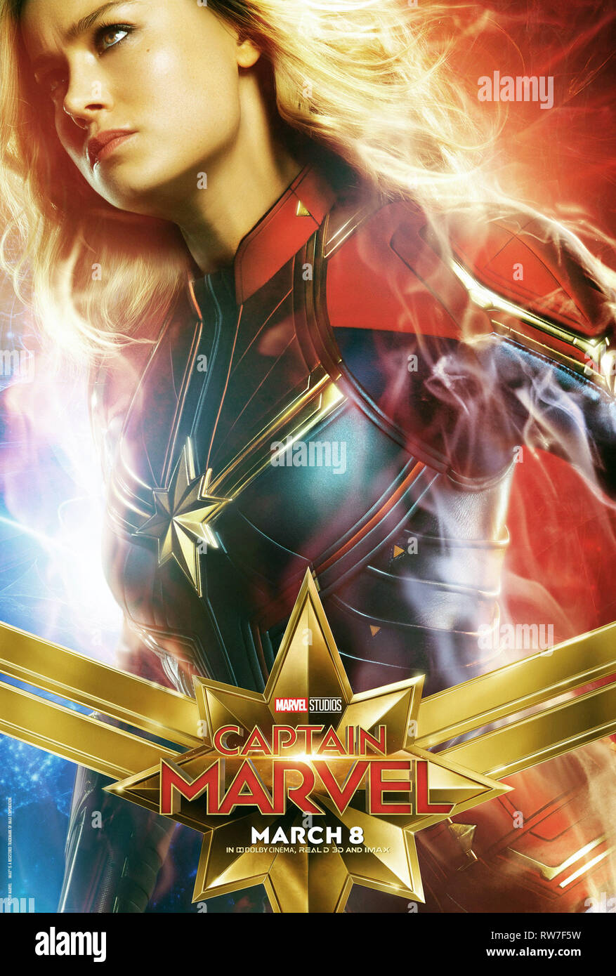 CAPTAIN MARVEL, US character poster, Brie Larson as Captain Marvel ...