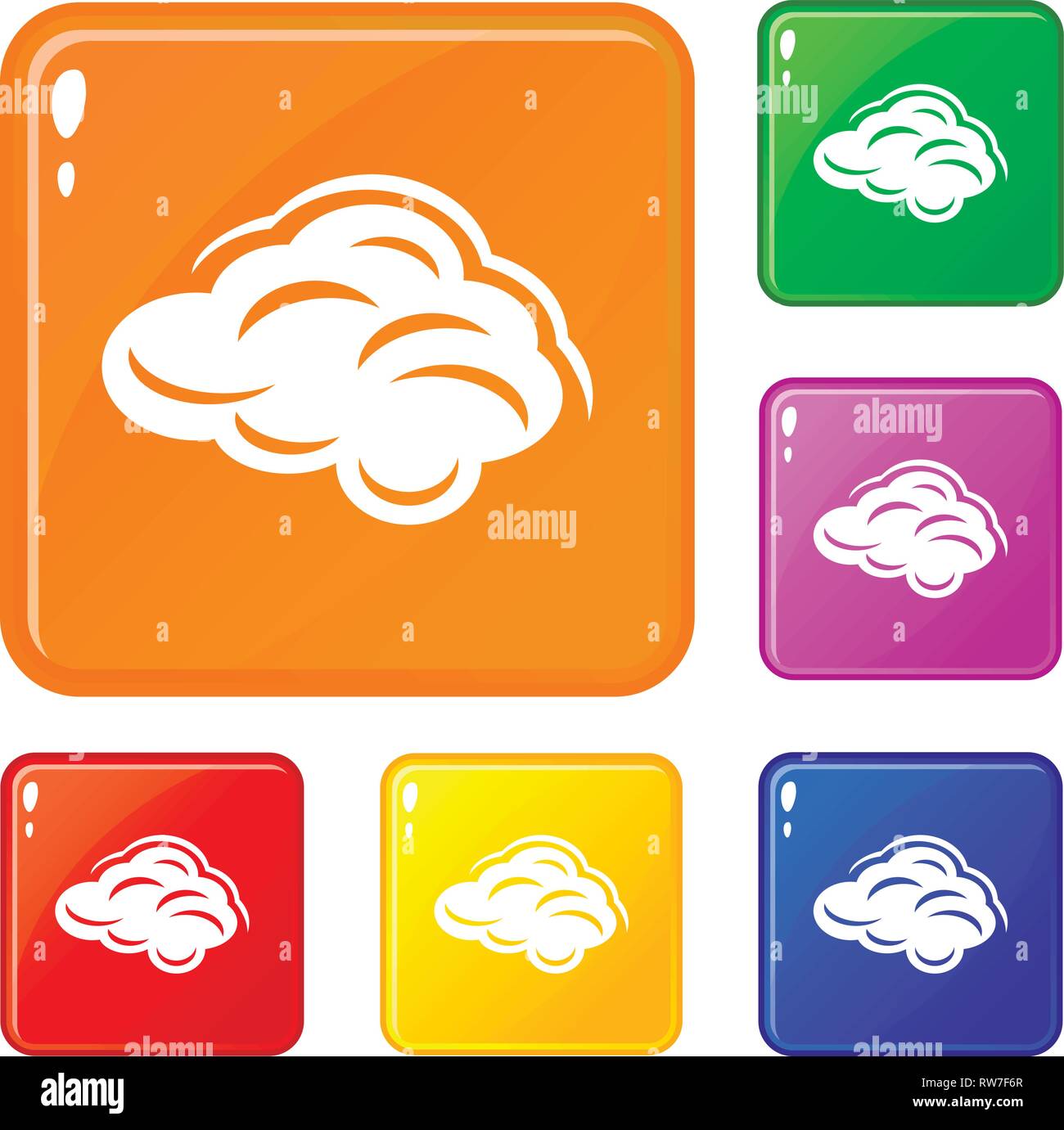 Climate cloud icons set vector color Stock Vector Image & Art - Alamy