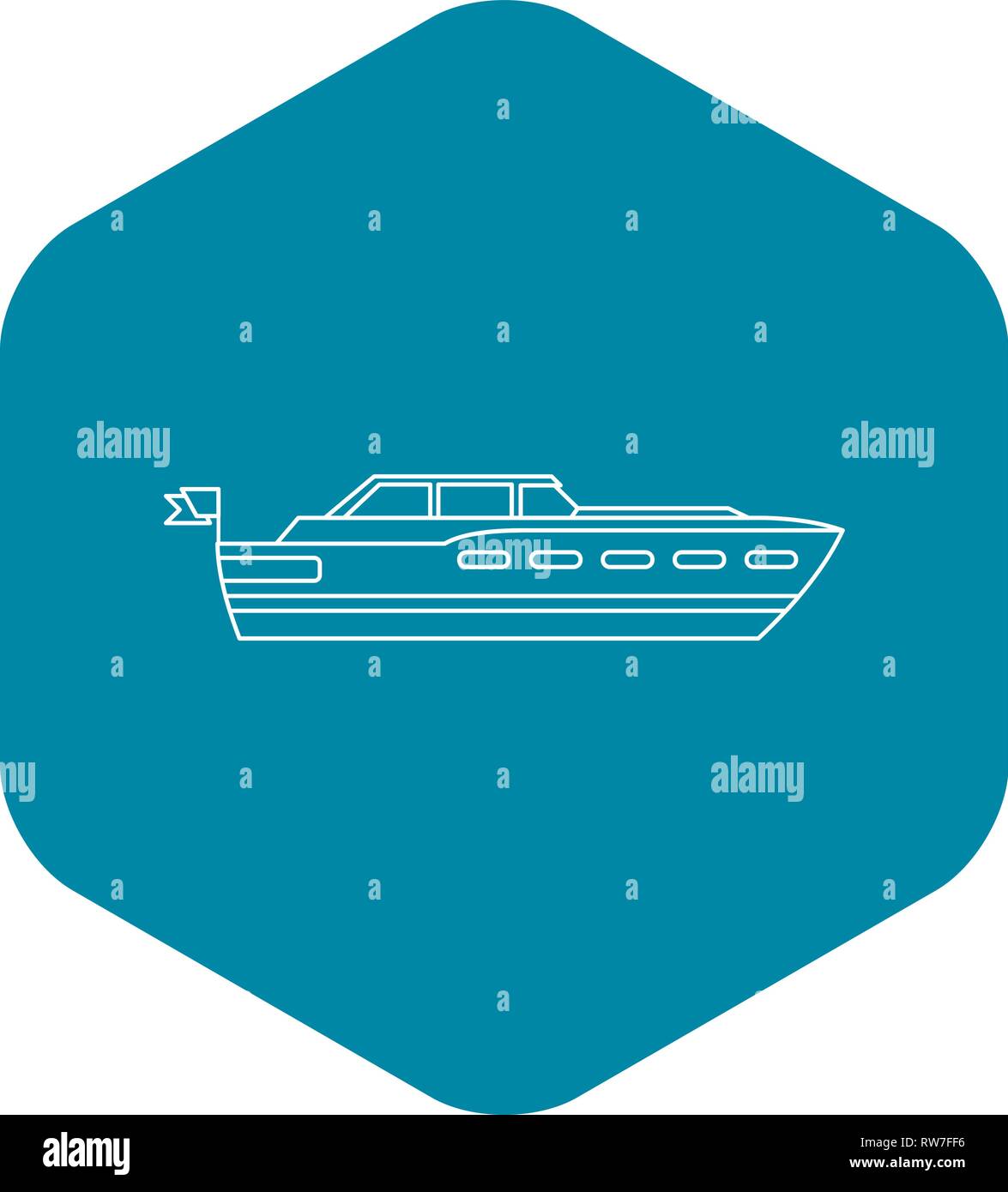 Big yacht icon, outline style Stock Vector Image & Art - Alamy