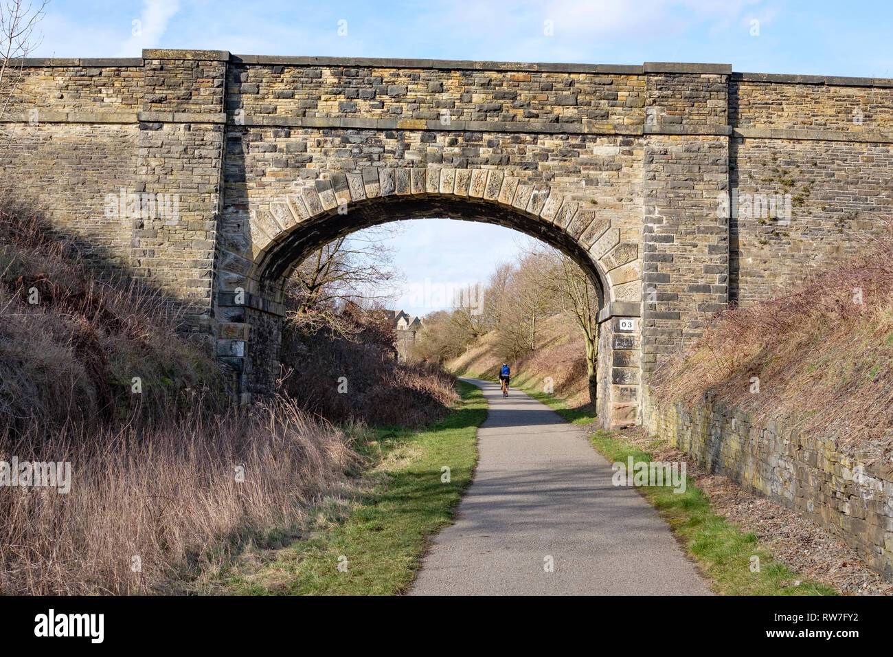 The Spen Valley Greenway near Low Moor, Bradford, West Yorkshire