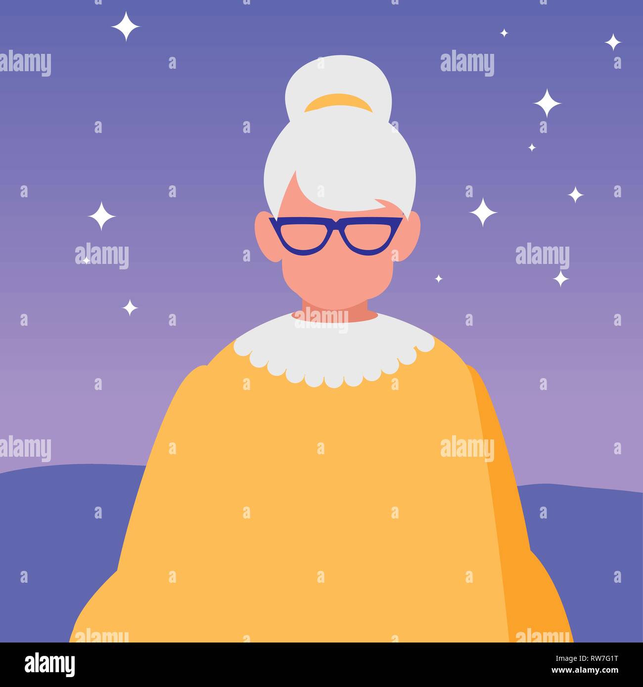Grandma Avatar Character Icon Vector High Resolution Stock Photography ...