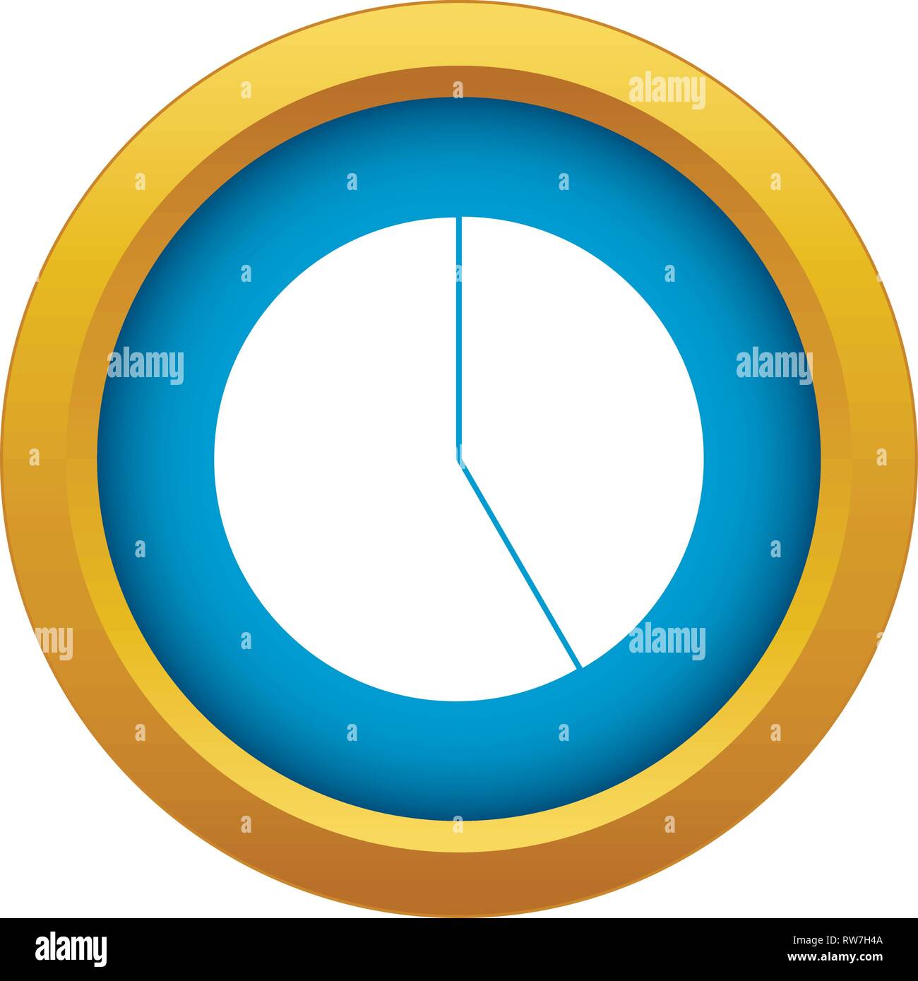 Abstract pie chart for business icon blue vector isolated Stock Vector ...