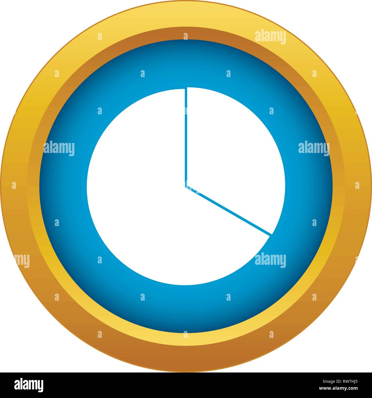 Circle chart infographic icon blue vector isolated Stock Vector Image ...