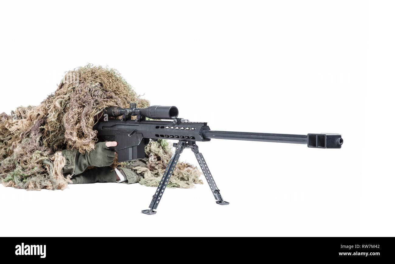 Armed Soldiers Camouflage Sniper Rifles Walking Stock Photo 1343205674