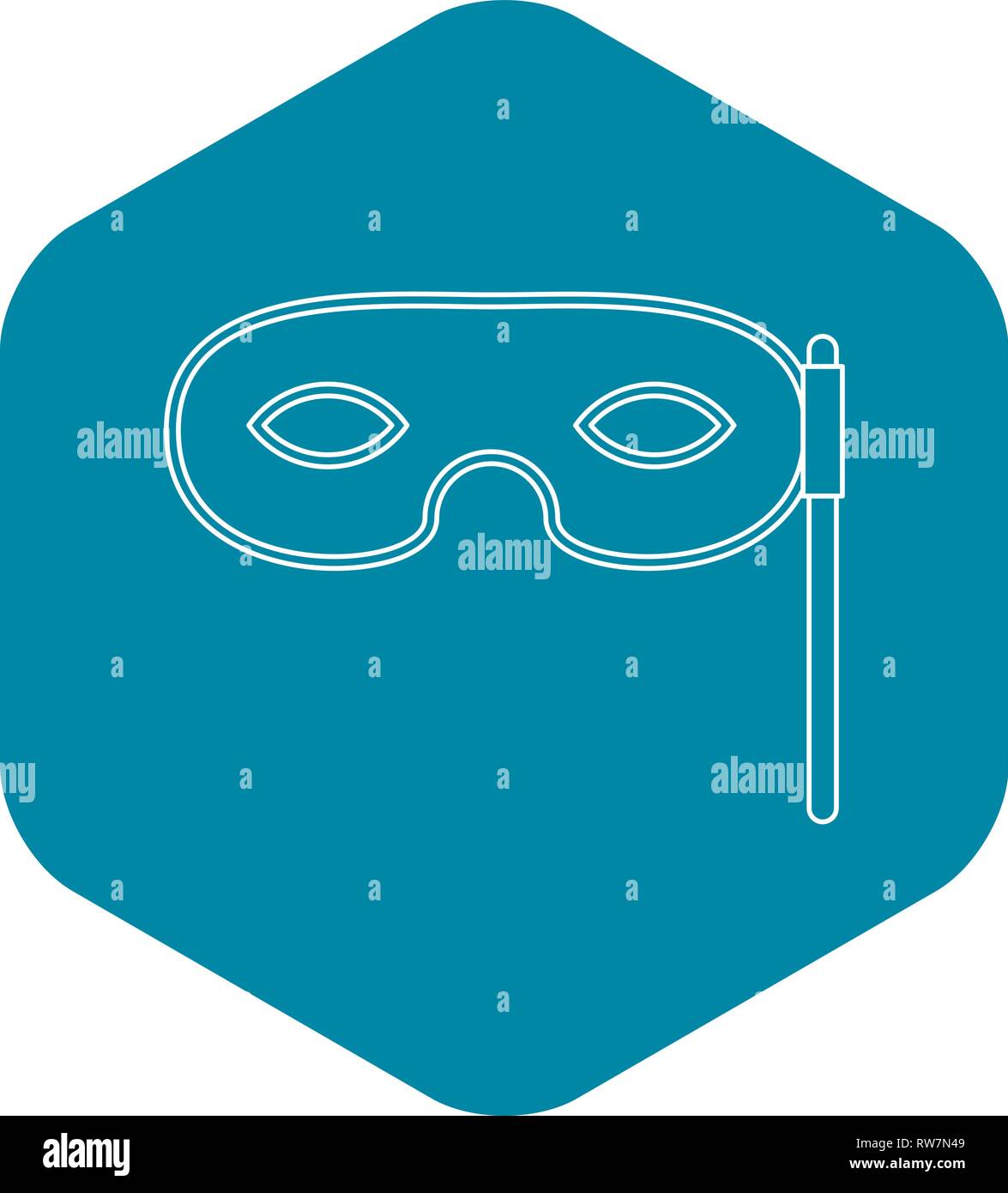 Carnival mask icon, outline style Stock Vector Image & Art - Alamy