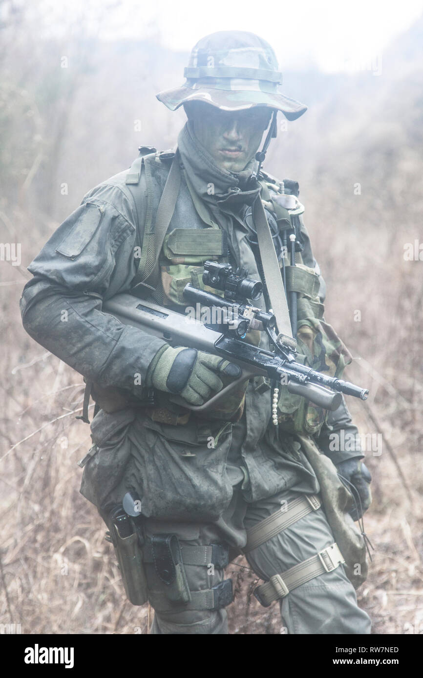 Jagdkommando soldier of the Austrian special forces. Stock Photo