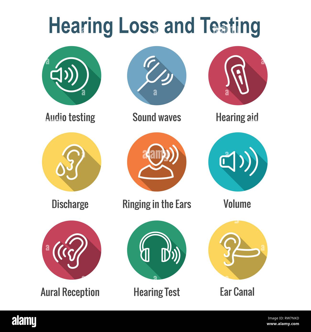 Hearing Aid / loss with Sound Wave Images Set Stock Vector Image & Art