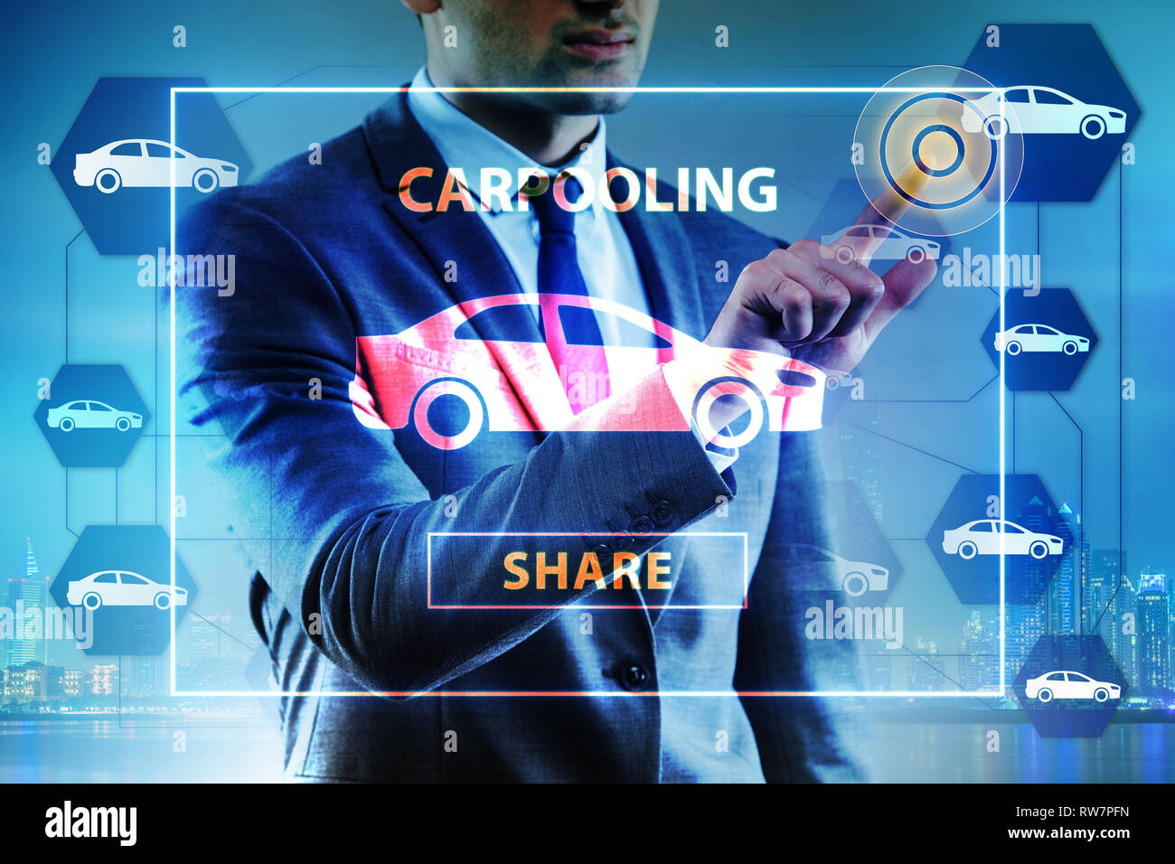 Business people carpooling in car hi-res stock photography and images ...