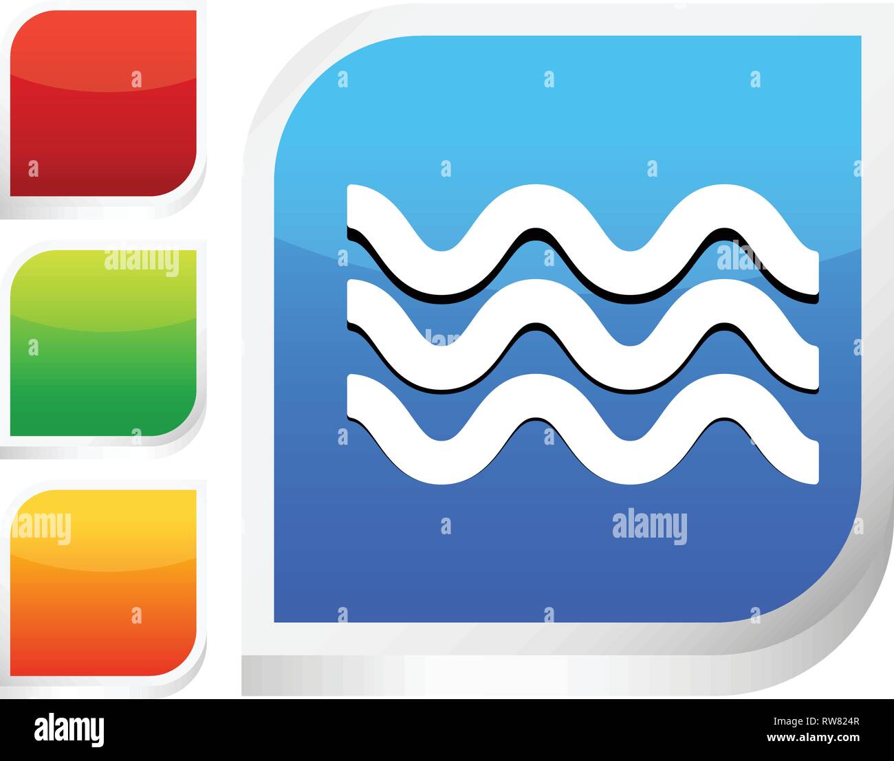 Waves icon. Icon for waving water. Ocean, sea, pool icon Stock Vector ...