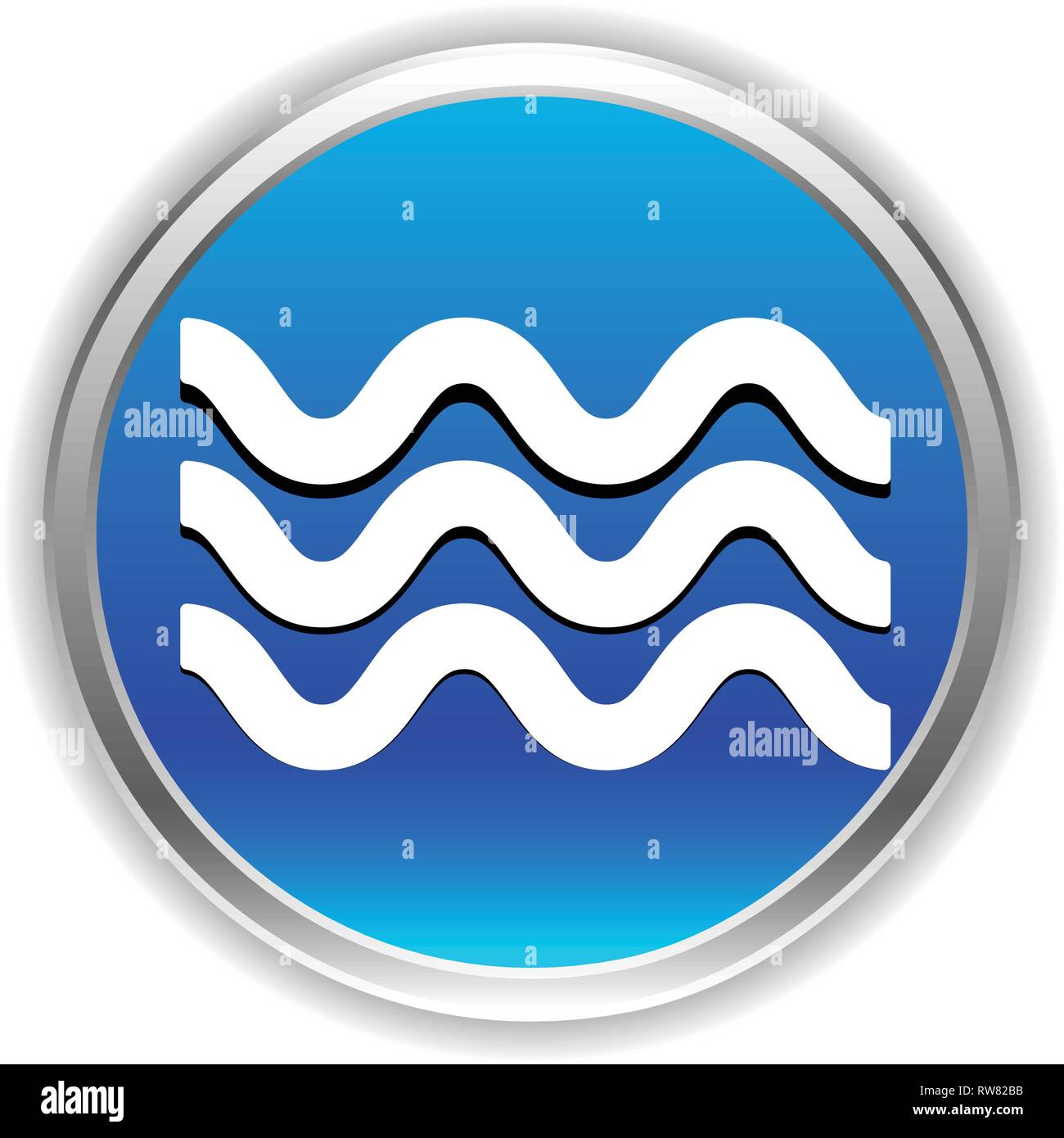 Waves icon. Icon for waving water. Ocean, sea, pool icon Stock Vector ...