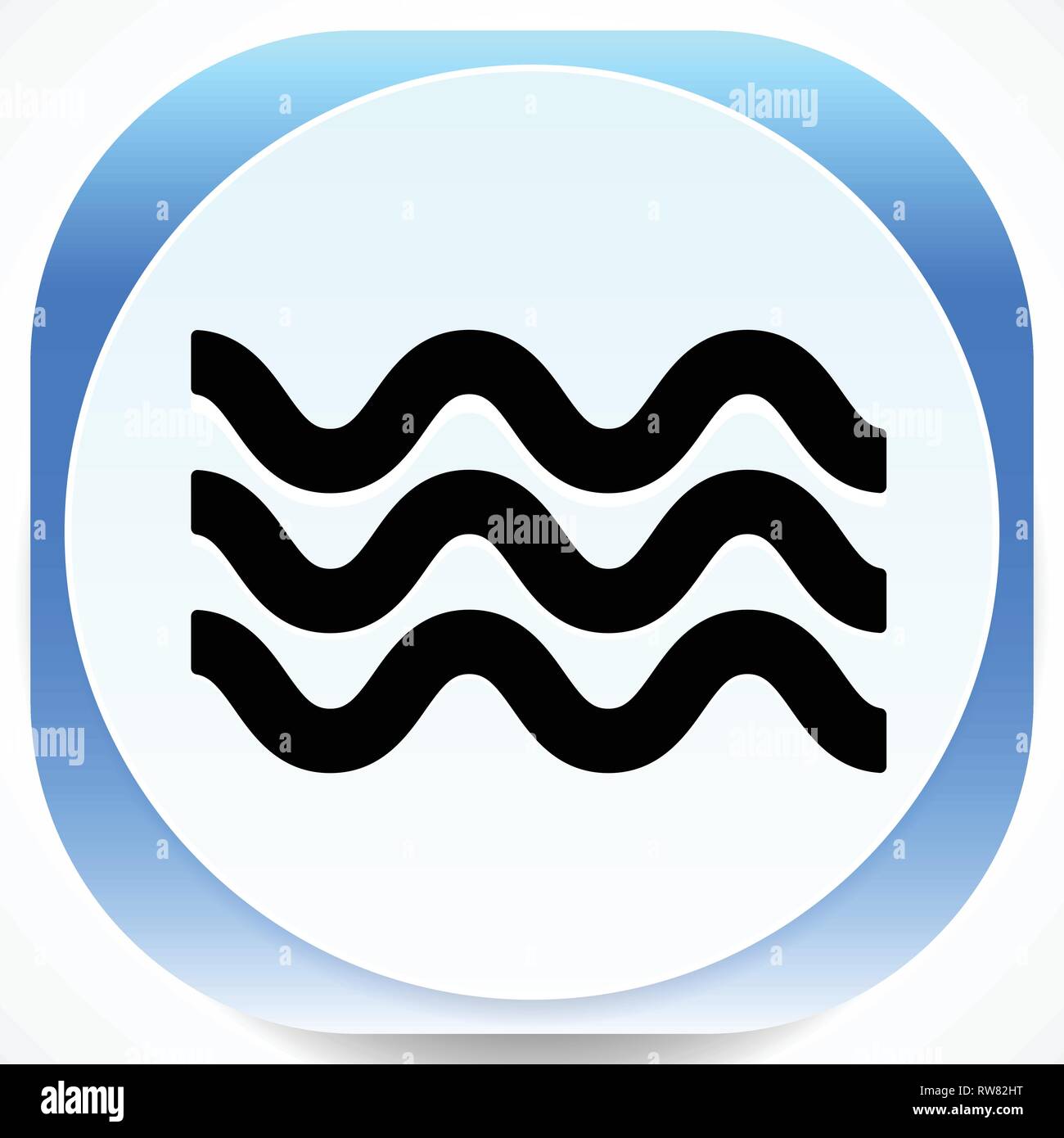 Waves icon. Icon for waving water. Ocean, sea, pool icon Stock Vector ...