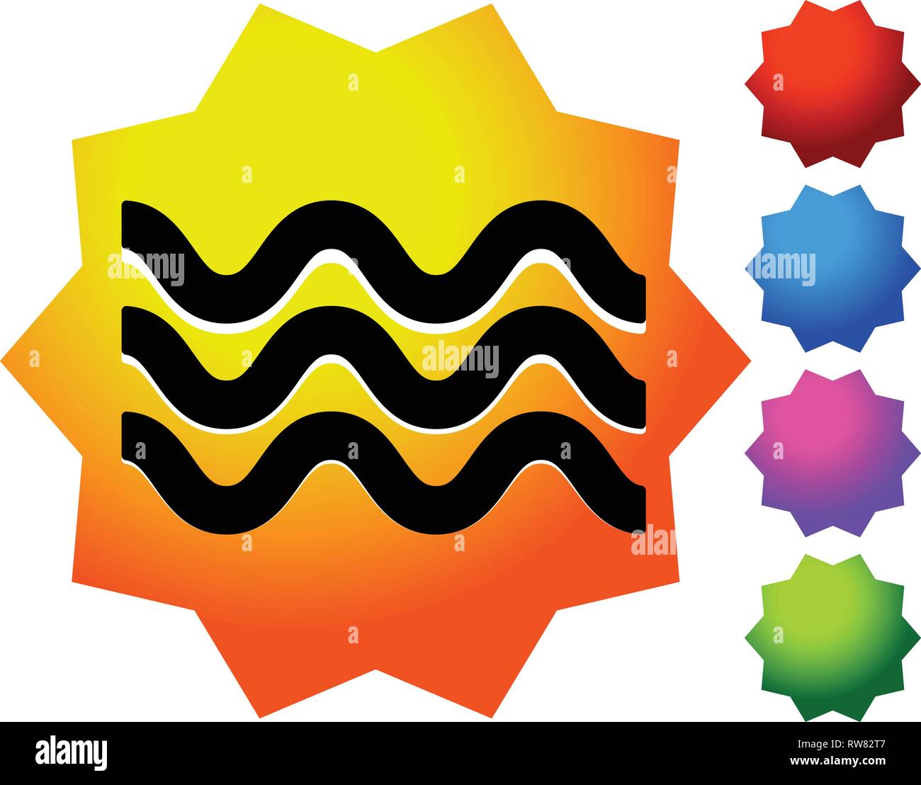 Waves icon. Icon for waving water. Ocean, sea, pool icon Stock Vector ...