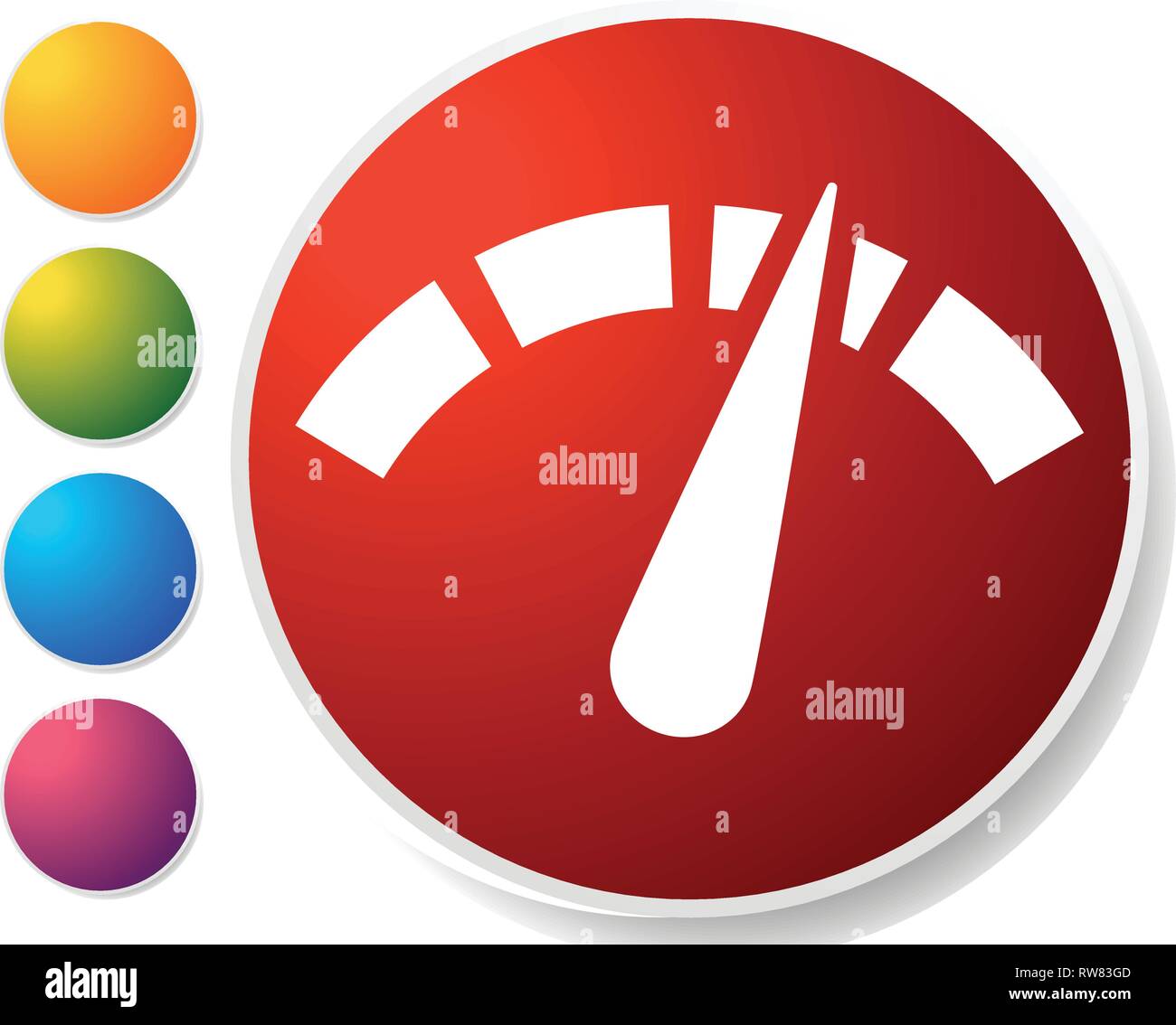 Icon with gauge, meter for calibration, indication, level themes Stock Vector Image & Art Alamy
