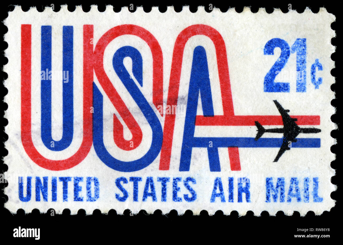 Stamp usa airmail hi-res stock photography and images - Alamy