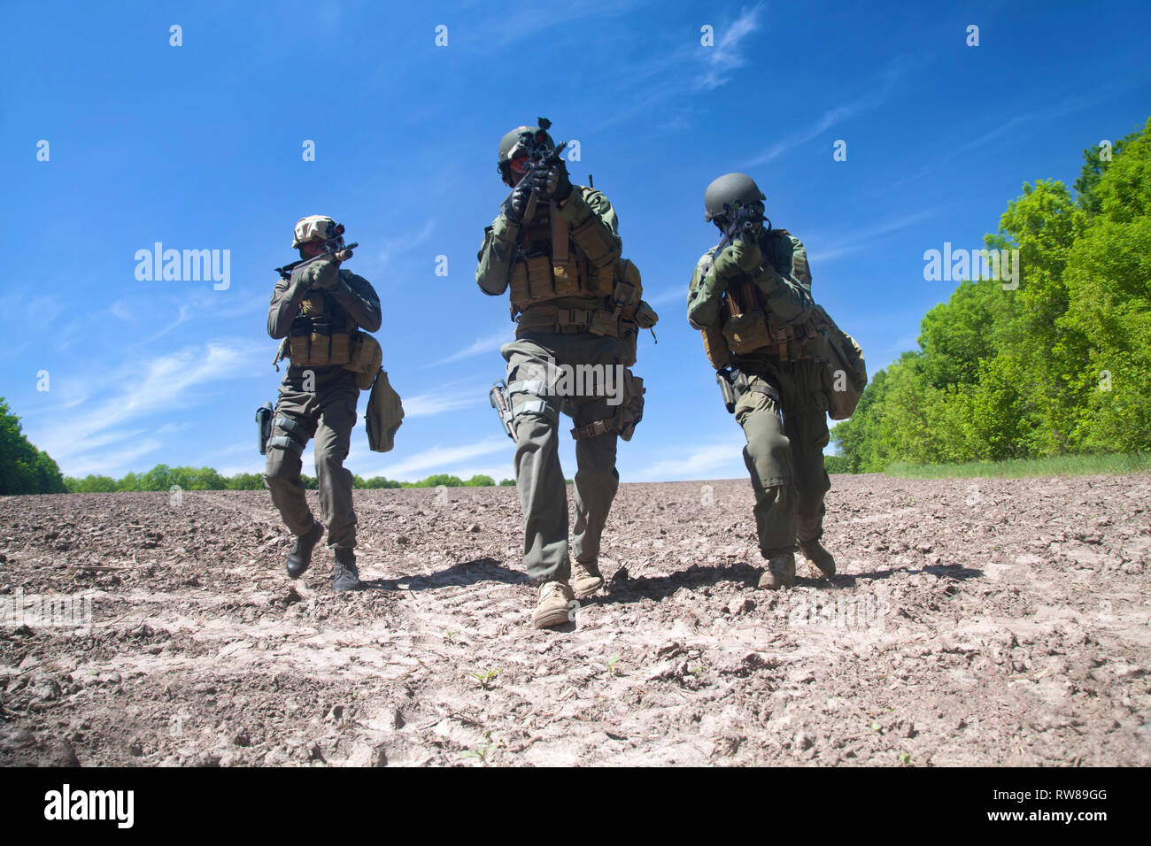 Group of Jagdkommando soldiers of the Austrian special forces. Stock Photo