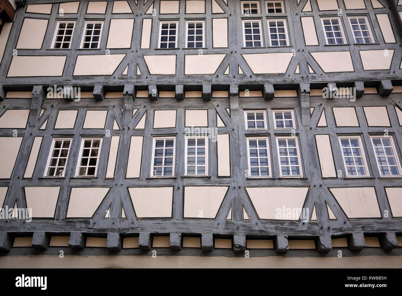 Half-timbered apartment building in the town of Bad Wimpfen, Germany Stock Photo