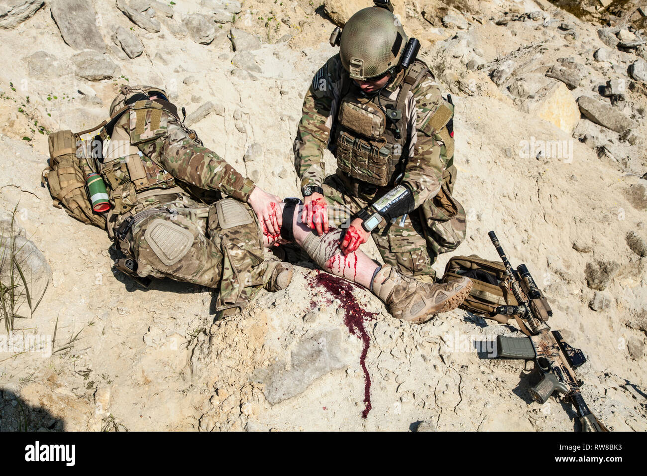Injured Soldier High Resolution Stock Photography and Images - Alamy