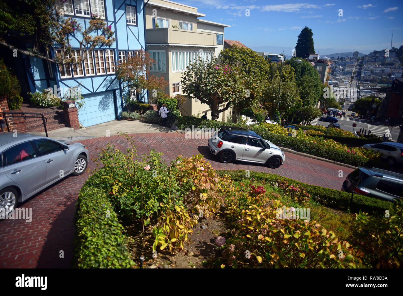Popular Lombard Street in San Francisco, an eastwest street that is