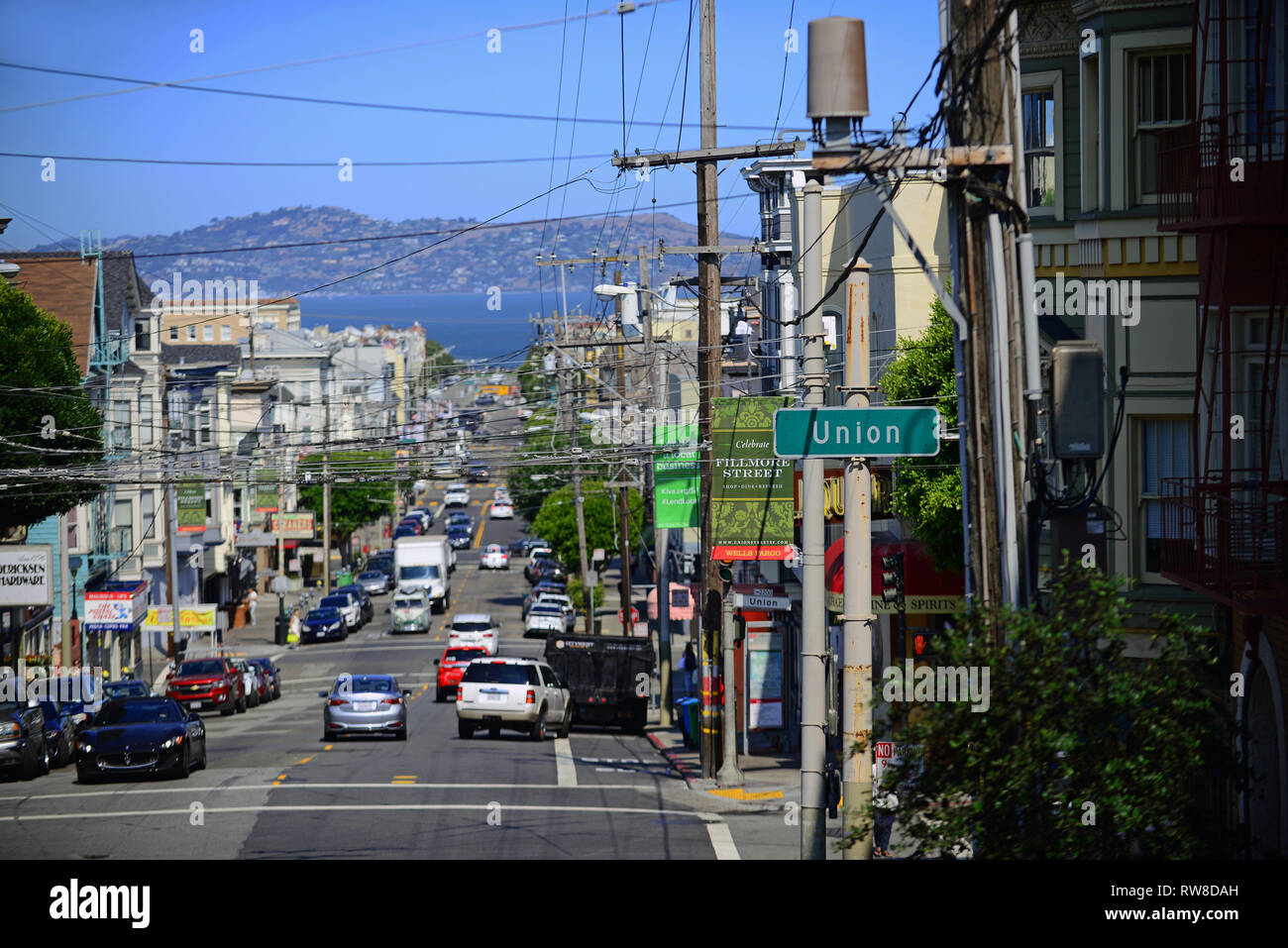 Union street in San Francisco, California Stock Photo Alamy