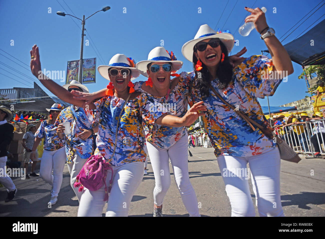 Barranquilla's Carnival (Spanish: Carnaval de Barranquilla) is one of Colombia's most important folkloric celebrations, and one of the biggest carniva Stock Photo