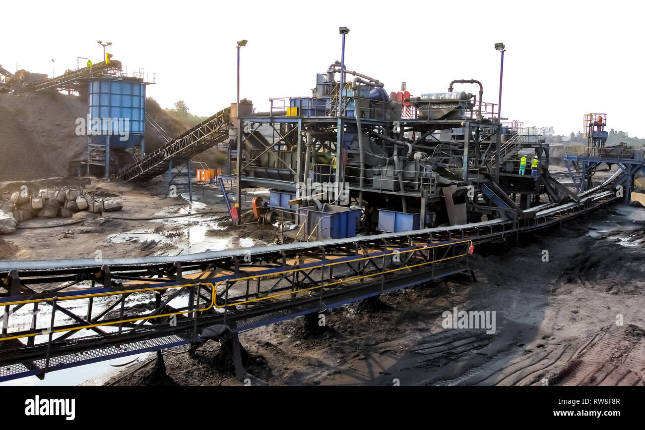 Witbank, South Africa July 25 2011 Coal Mining and processing Plant