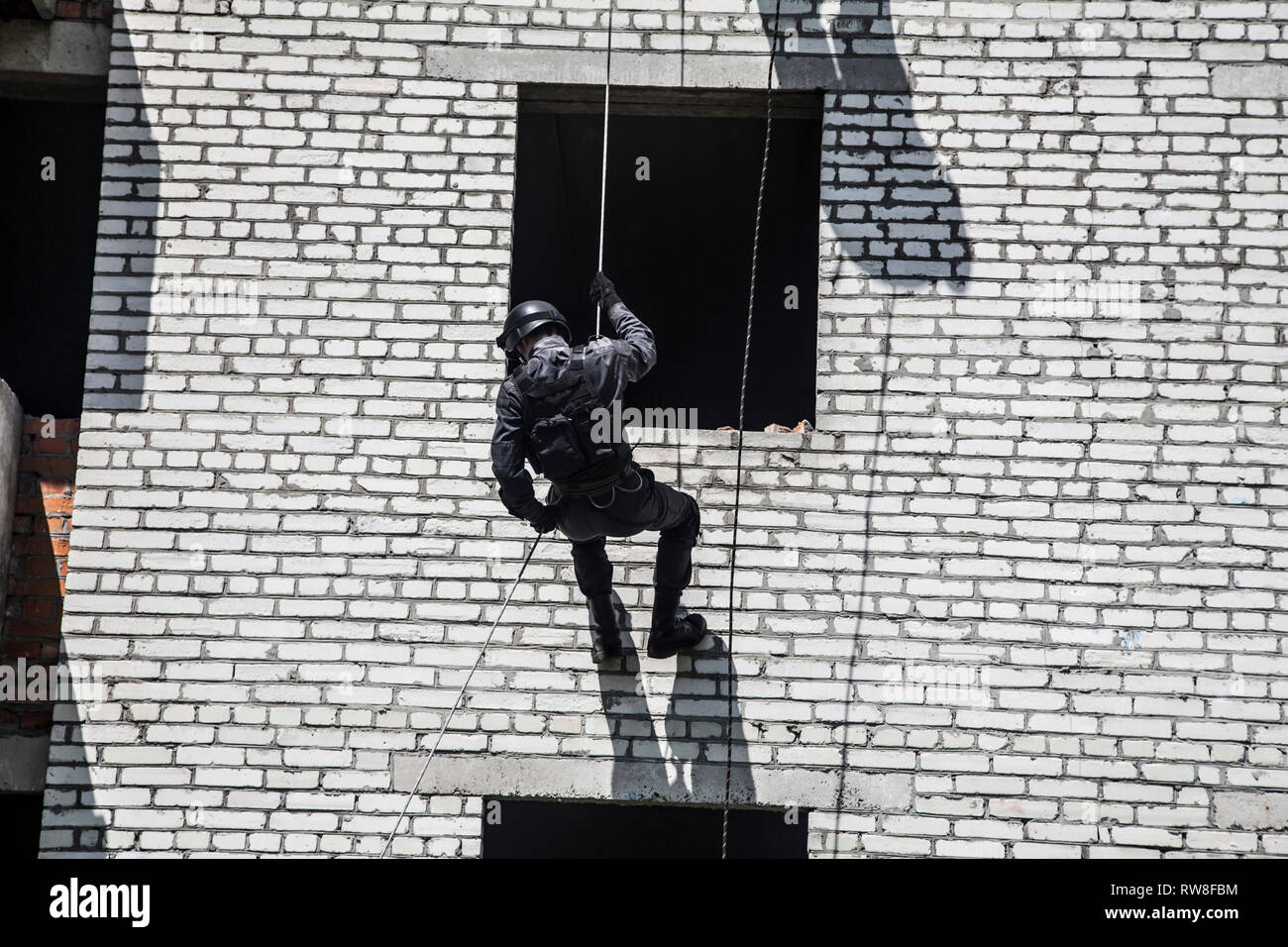 Police assault operation Stock Photo