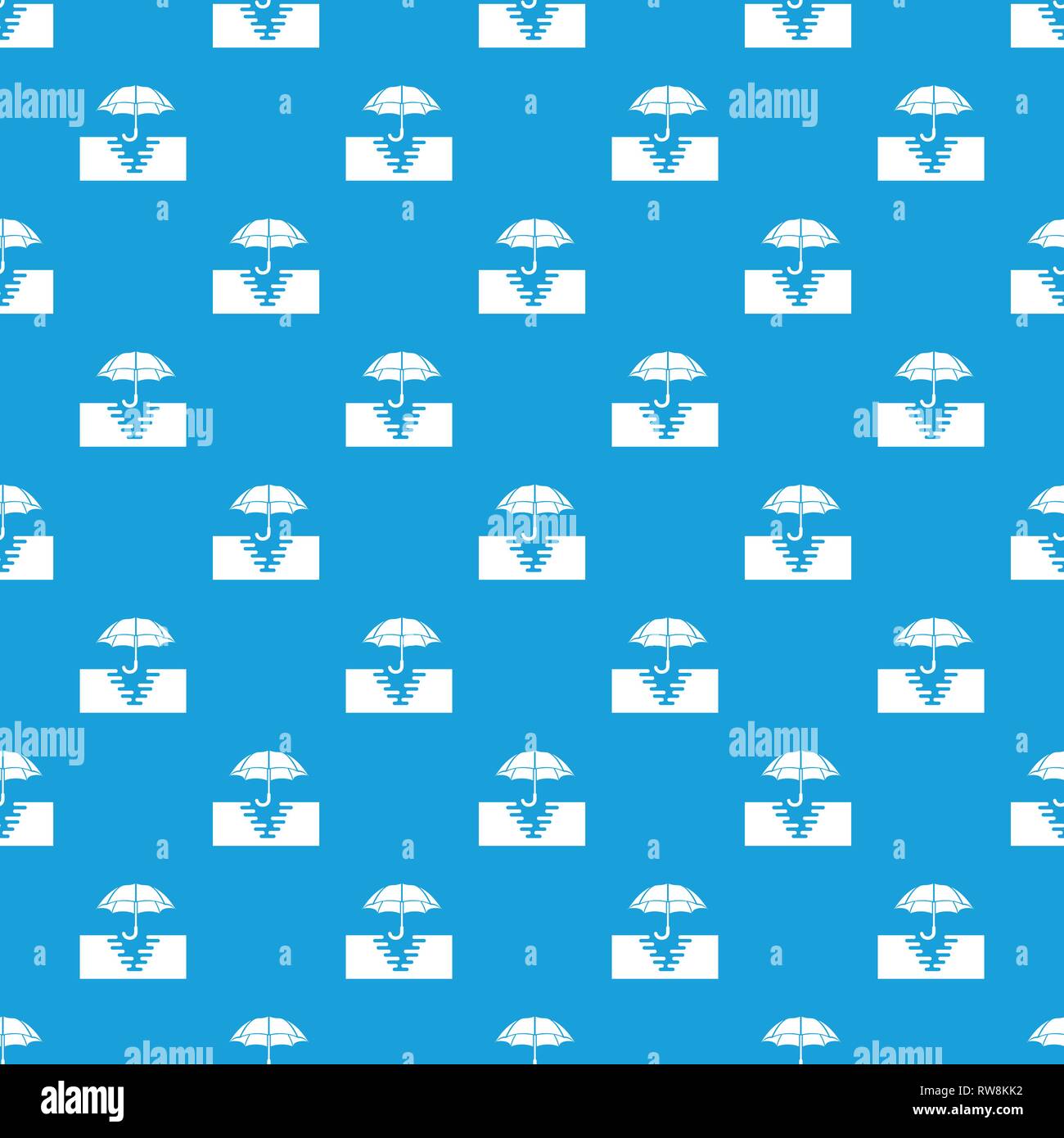 Umbrella in paddle pattern vector seamless blue Stock Vector Image ...