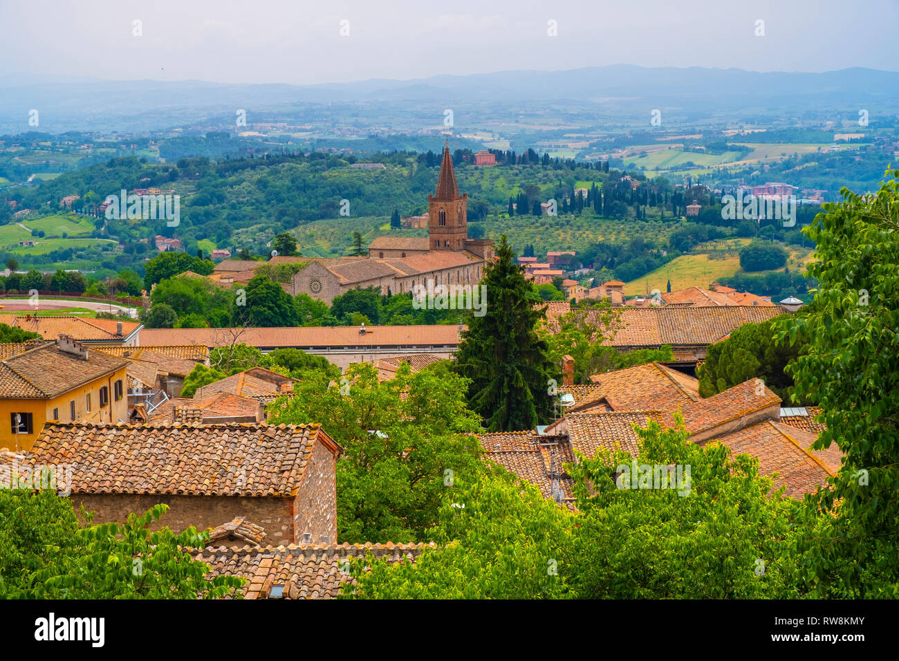 Perugia, Umbria / Italy 2018/05/28 Panoramic view of Perugia and