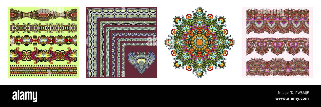 collection of ornamental floral vintage frame design Stock Vector Image ...