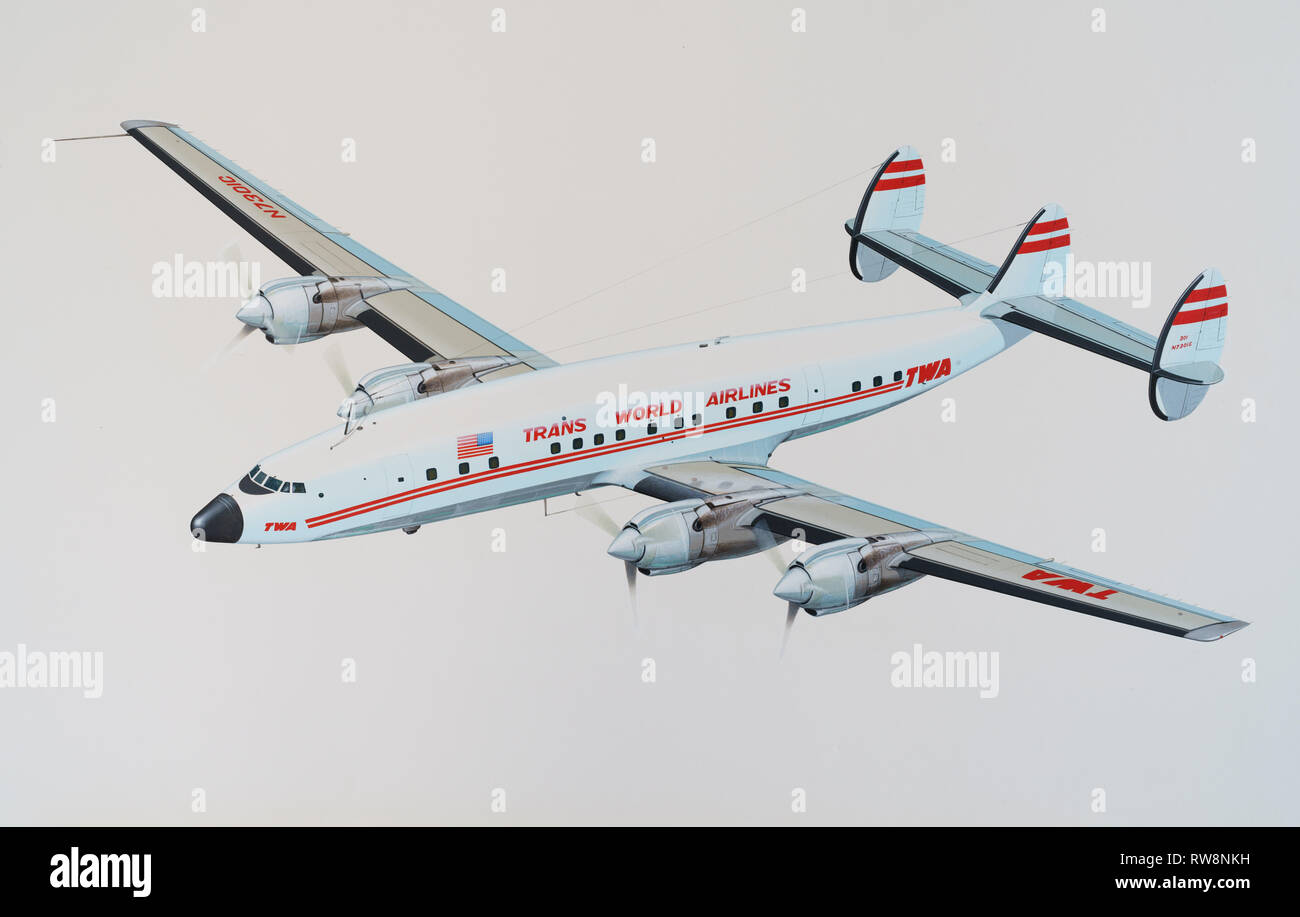 Lockheed airplane illustration hi-res stock photography and images - Alamy