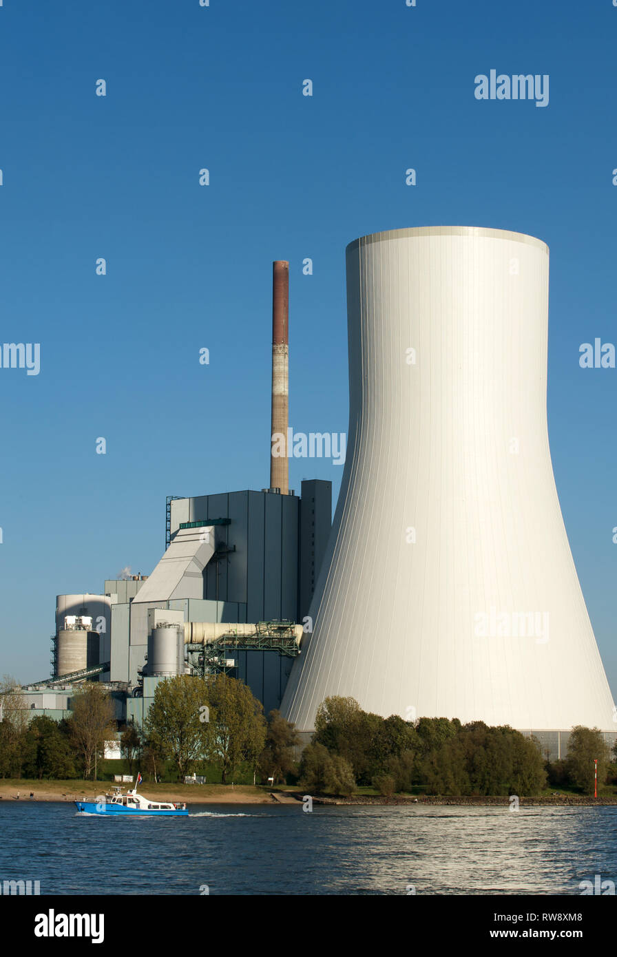 Walsum coal-fired power station owned by Evonik Industries. Duisburg, Germany. Stock Photo