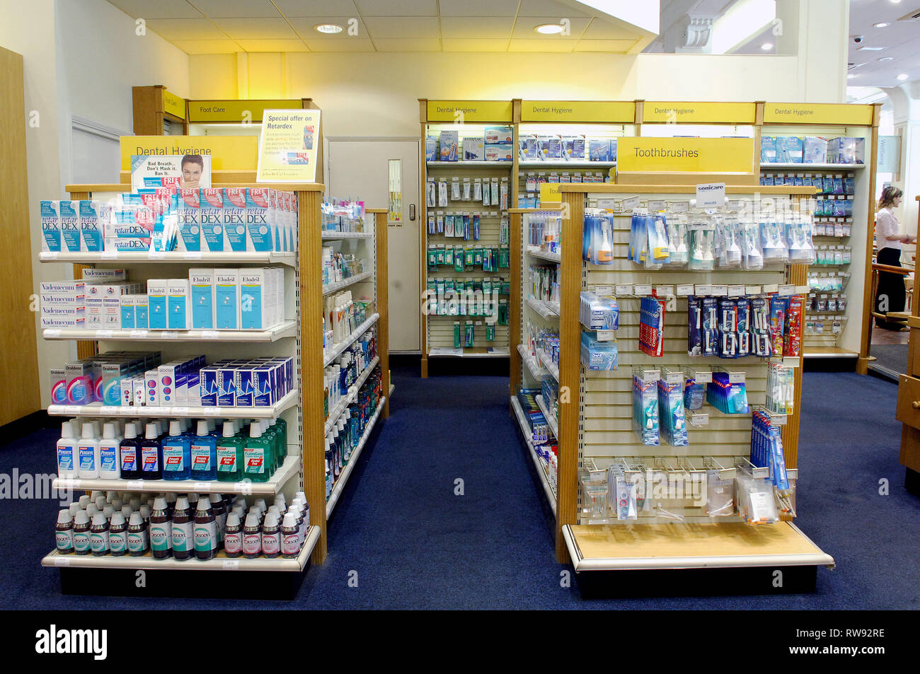 Teeth and oral hygiene products for sale in John Bell and Croydon, London Stock Photo Alamy