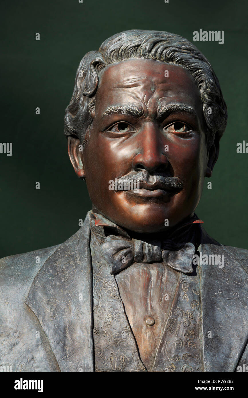 Bust of King Kamehameha, Lahaina, Maui Island, Hawaii, USA Stock Photo