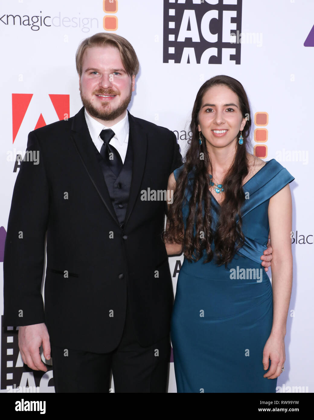 69th Annual ACE Eddie Awards held at the Beverly Hilton Hotel - Arrivals  Featuring: Edward Bursch, Brooke Paha Where: Los Angeles, California, United States When: 01 Feb 2019 Credit: Sheri Determan/WENN.com Stock Photo