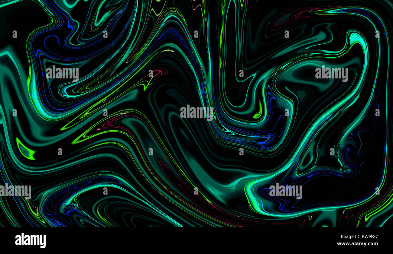 Digital liquid wave background. Line neon artistic texture for cover,flyer and poster. Stock Photo