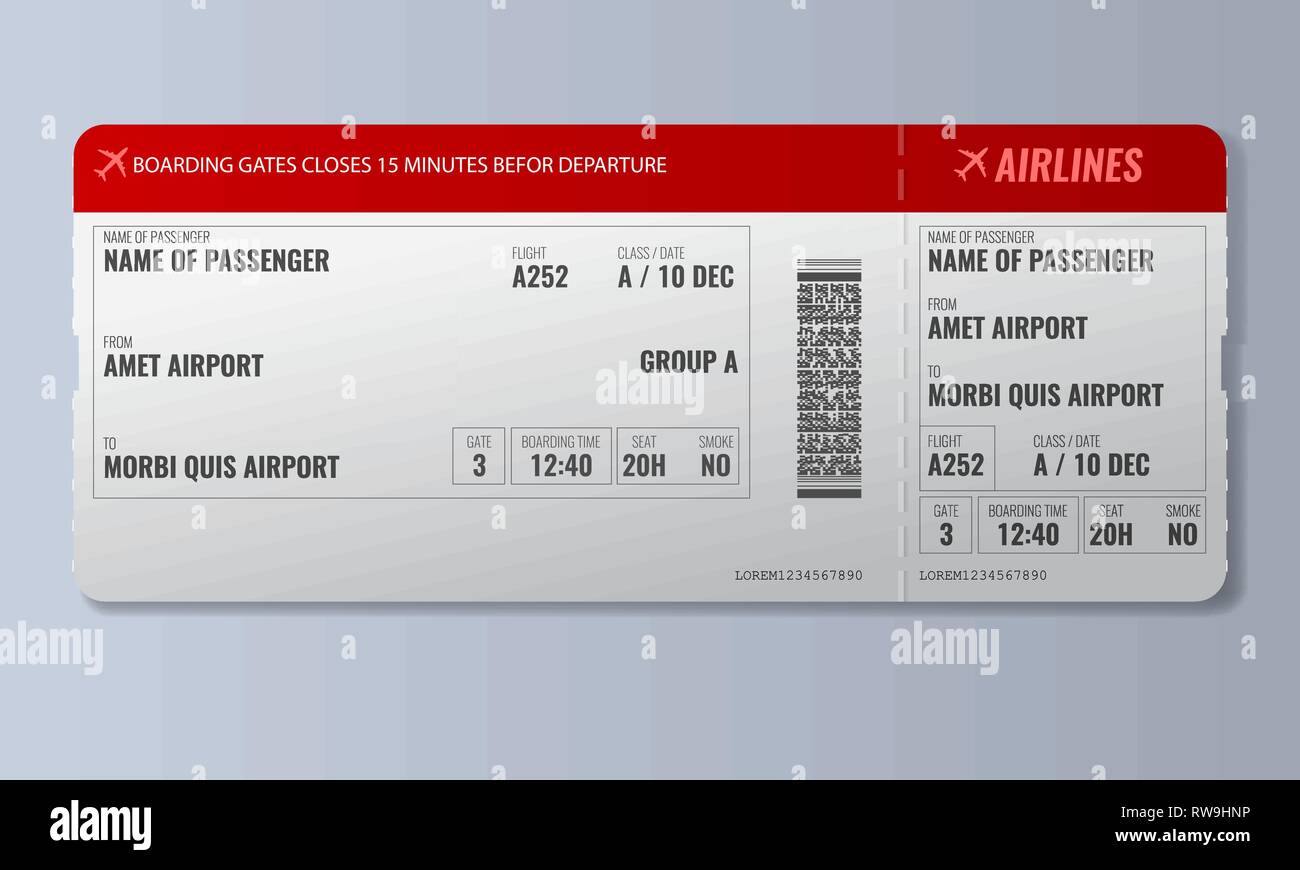 Airline Boarding Pass Template