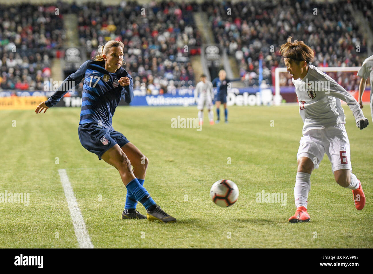 2019 world cup friendly - Tobin Heath - US women's soccer SheBelieves Cup featuring the United States women's national team - women footballers Stock Photo