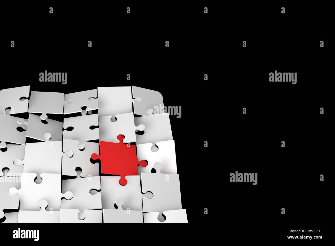 3d illustration and rendering of standing out difference concept with