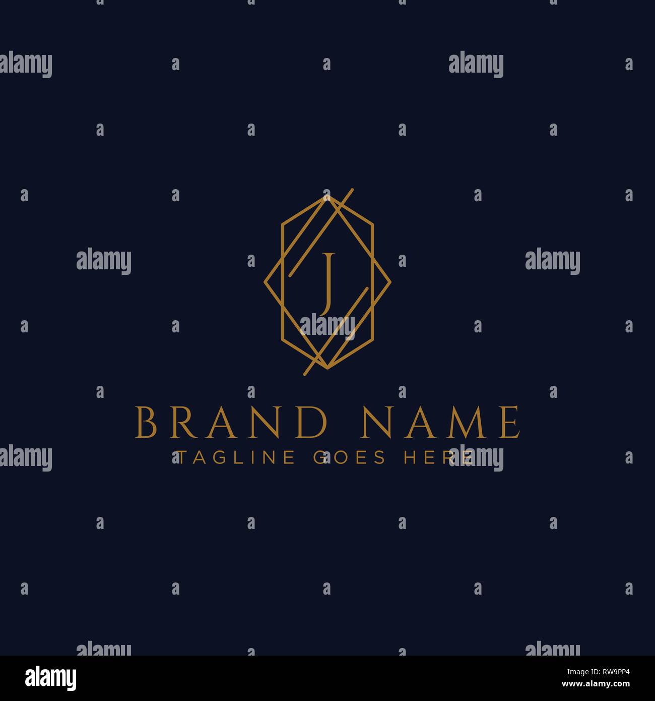 Luxury vector logotype. Premium letter j logo with golden design ...