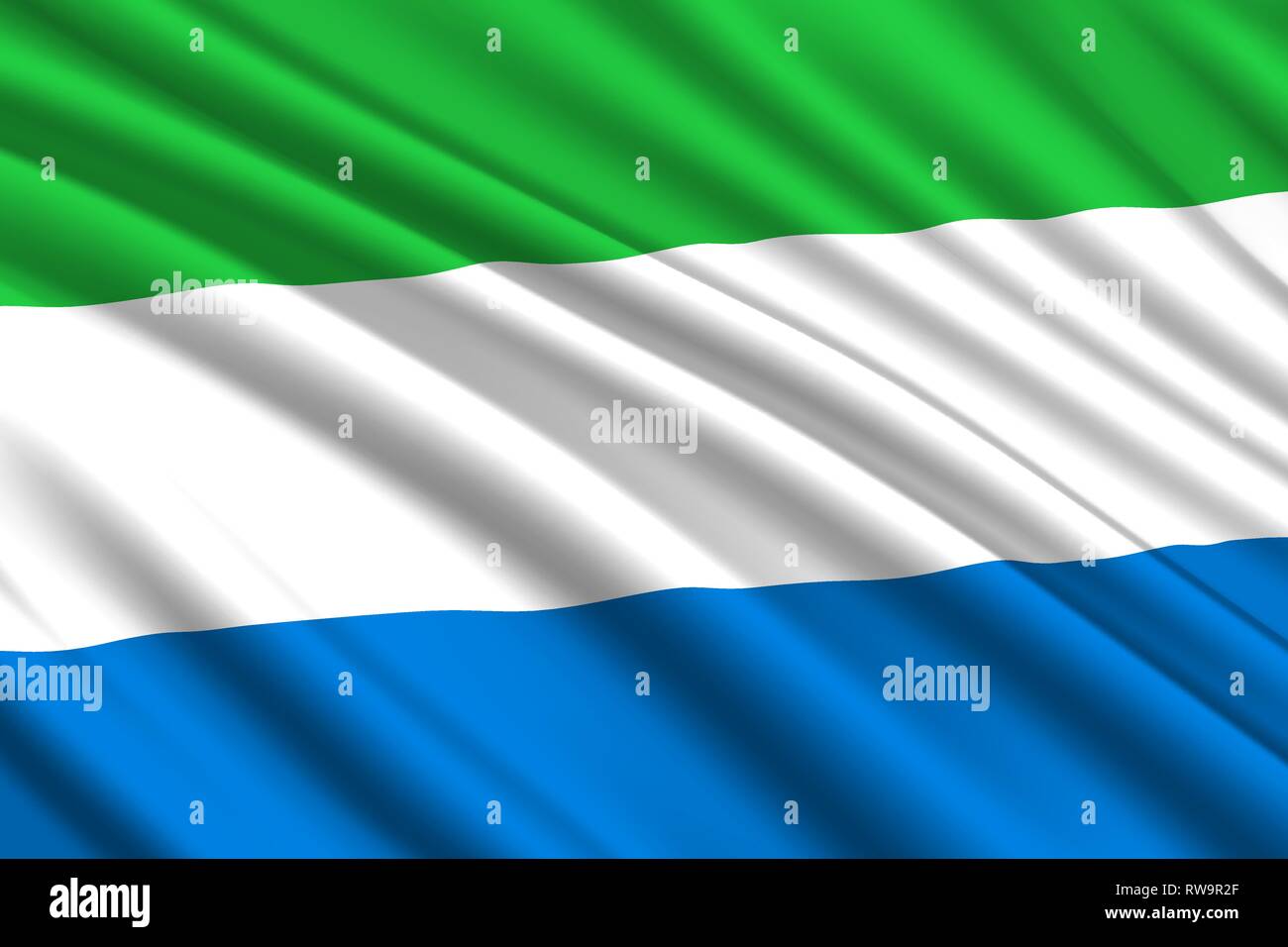 waving flag of Sierra Leone. Vector illustration Stock Vector Image ...