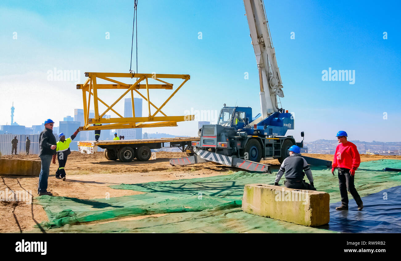 Johannesburg, South Africa June 05 2010 Construction worker on a
