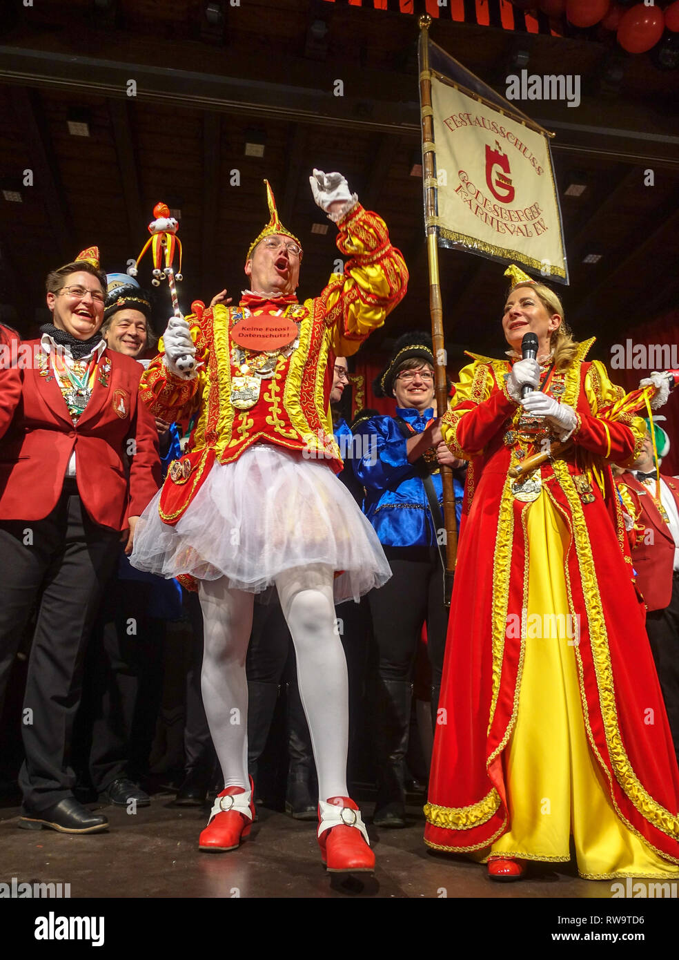 Carnival prince performing at ball in Rhineland Stock Photo - Alamy