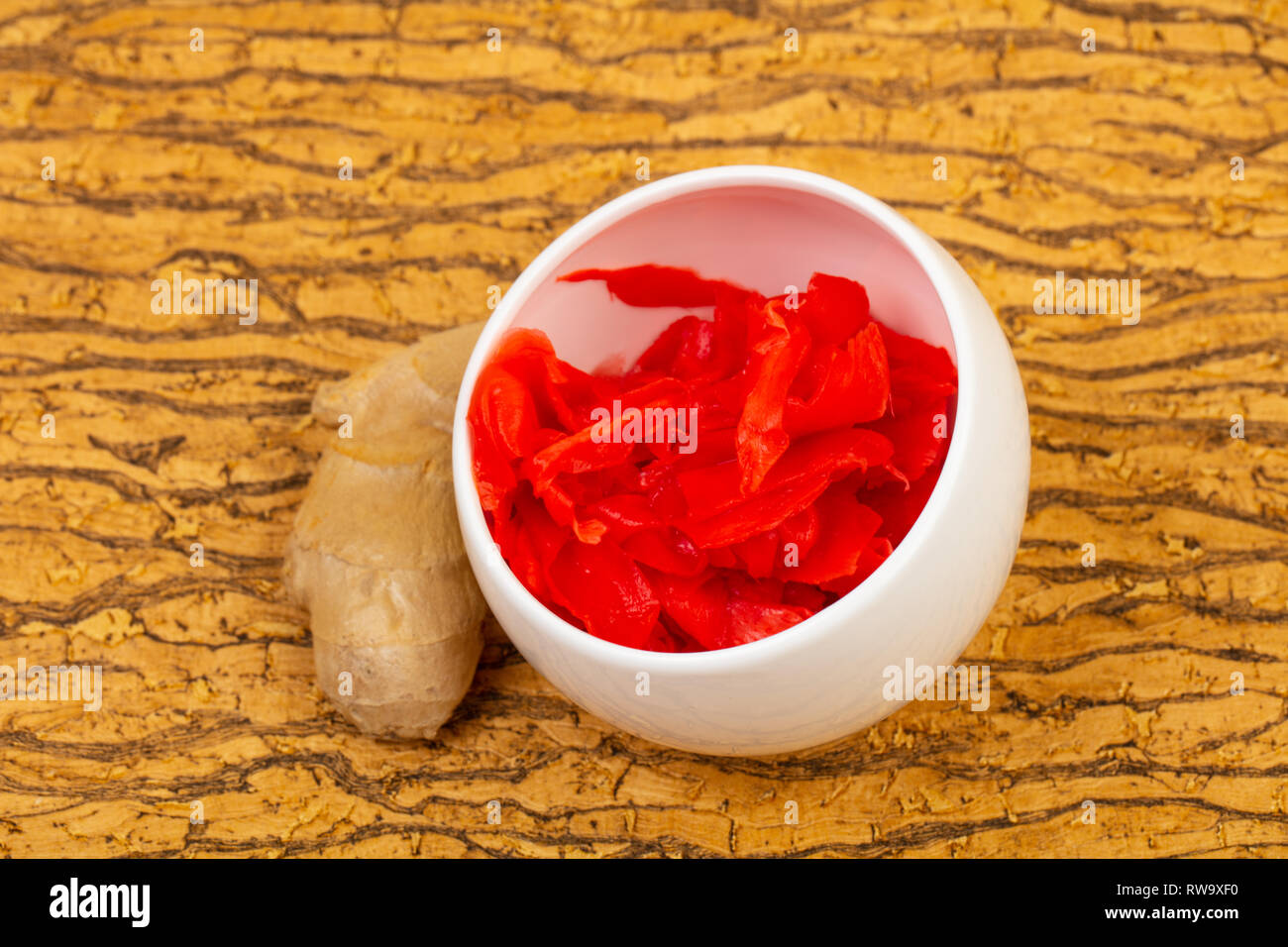 Pickled Ginger heap in the bowl Stock Photo Alamy