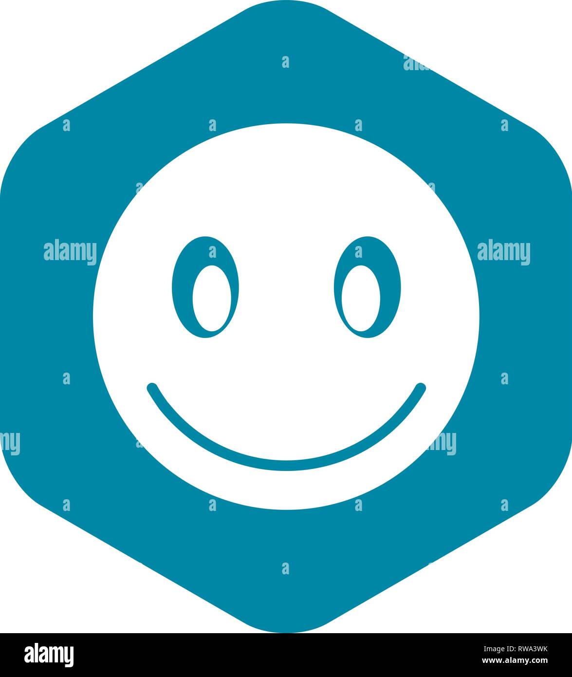 Smiling emoticon icon, simple style Stock Vector Image & Art - Alamy