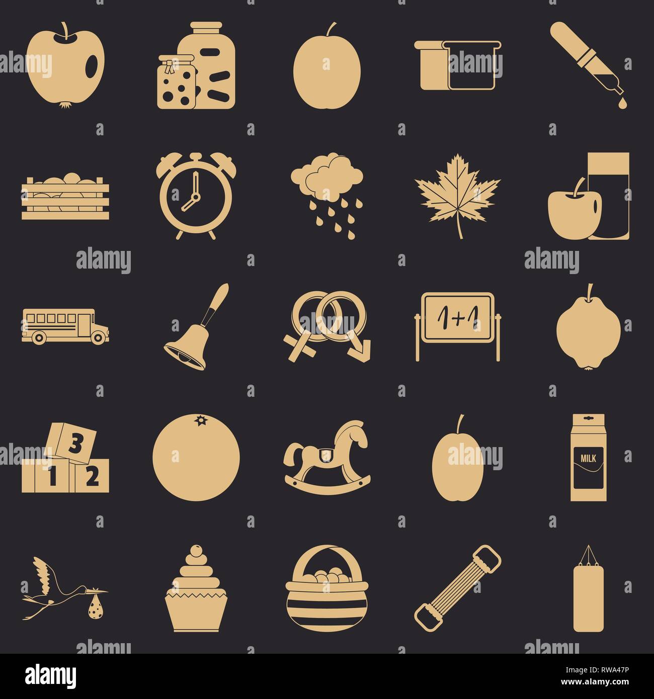 Care icons set, simple style Stock Vector Image & Art - Alamy