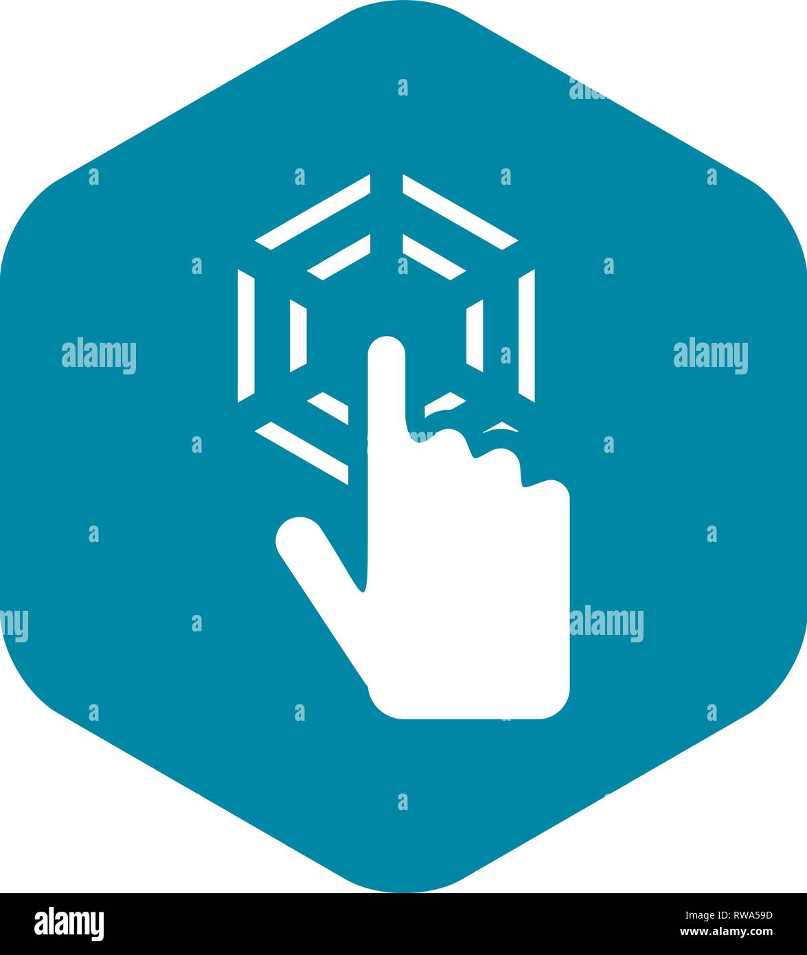 Click icon, simple style Stock Vector Image & Art - Alamy