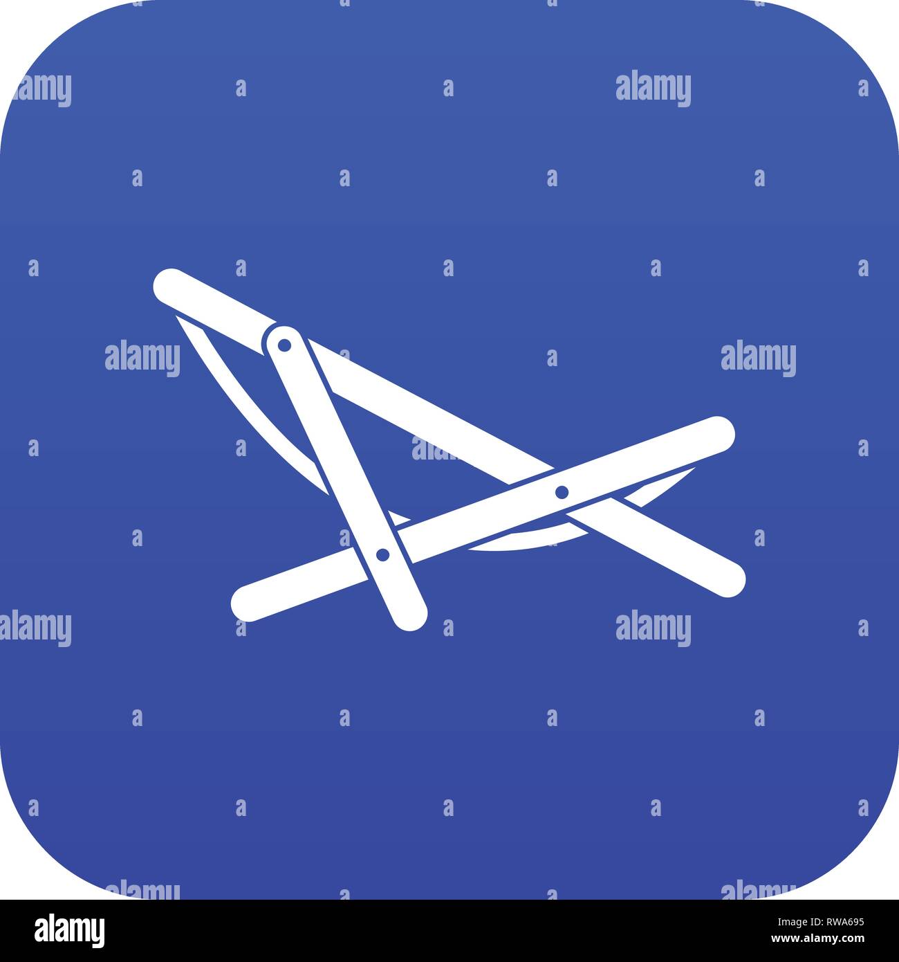 Beach chaise icon digital blue Stock Vector Image & Art - Alamy