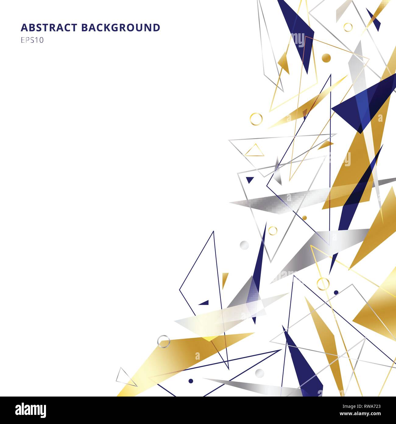 Blue And Gold Abstract Background