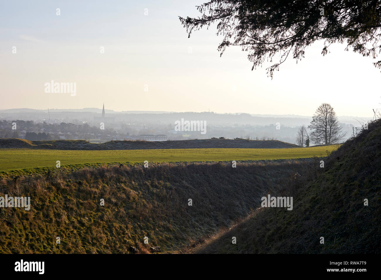 Old Sarum Stock Photo Alamy